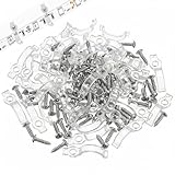 [Juego de gran valor con cantidad suficiente] El Clips Llevados Fijación Tira paquete contiene 140 clips y tornillos a juego, 70 clips de 10 mm/12 mm cada uno, para satisfacer las necesidades de instalación por lotes en múltiples escenarios.