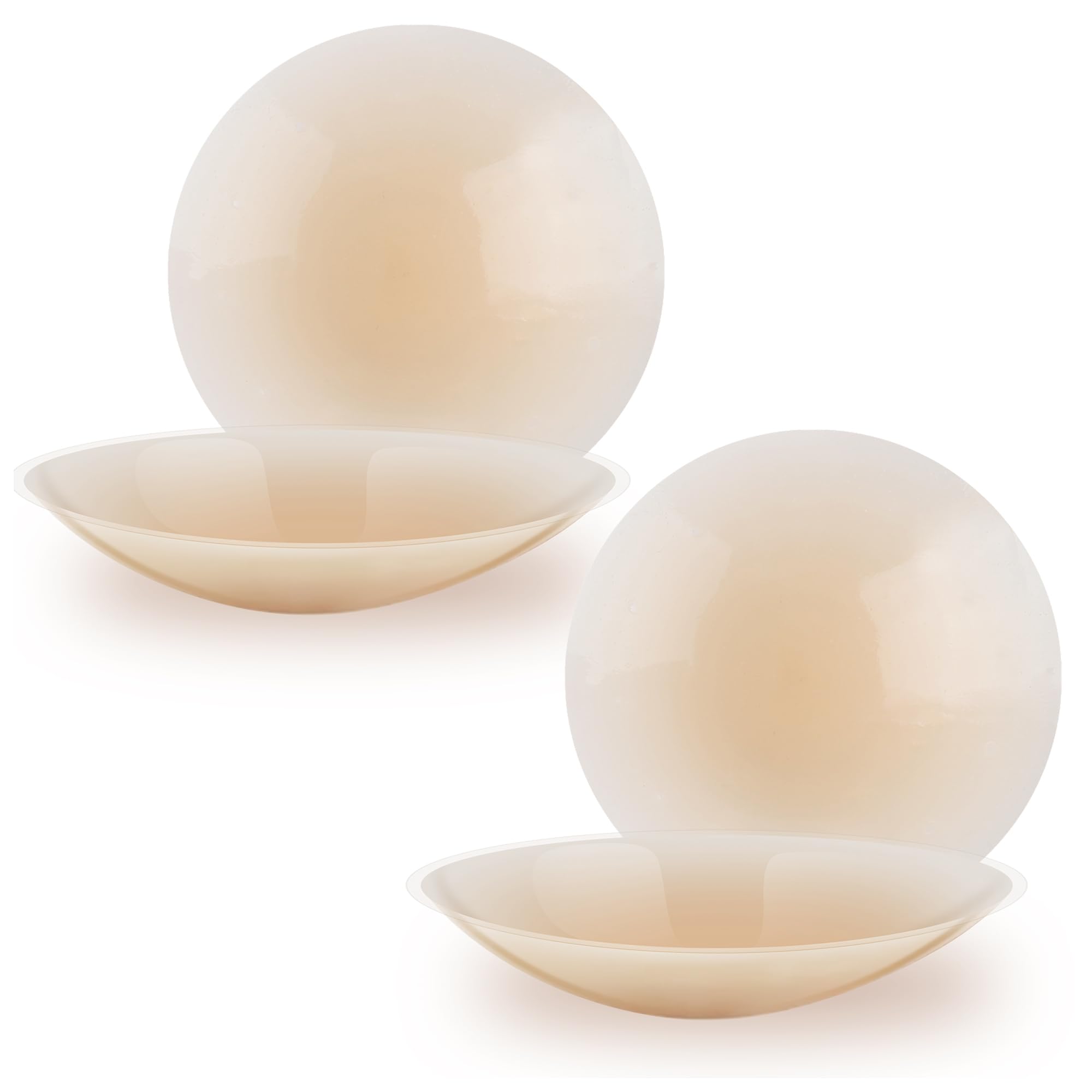 Xjsgs Women's Flesh Color-2Pcs Nipple Covers For Invisible Silicone Pasties - Reusable Adhesive Bra For Wedding, Sports - No Show, Sweat Proof, Hypoallergenic(Flesh Color-2Pcs)