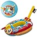 Chitomars Bouee Piscine Enfant Pirate Bateau Gonflable Enfant avec Pistolet à Eau Bouee Bebe Bébé Siège De Piscine Anneau De Natation Bébé Équipement De Natation pour Enfants de 2-10 Ans