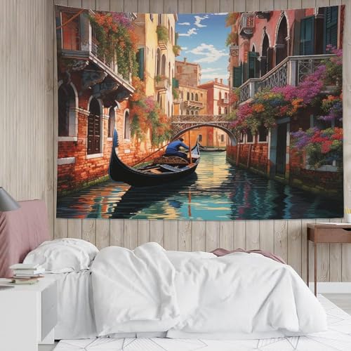 Tenture Venise 3D drapé décoratif pour chambre et drap de plage grand format