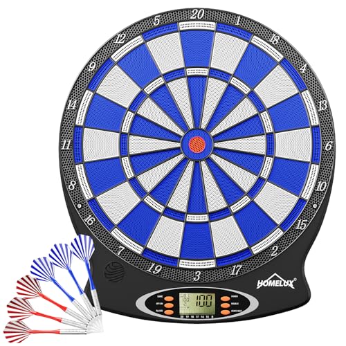 Dartscheibe Elektronisch, Elektronische Dartboards, Elektronische Dartscheibe Profi, Dartboard Mit 6 Darts, Innovativer Dartautomat Elektronische Mit 18 Spiele&159 Variationen