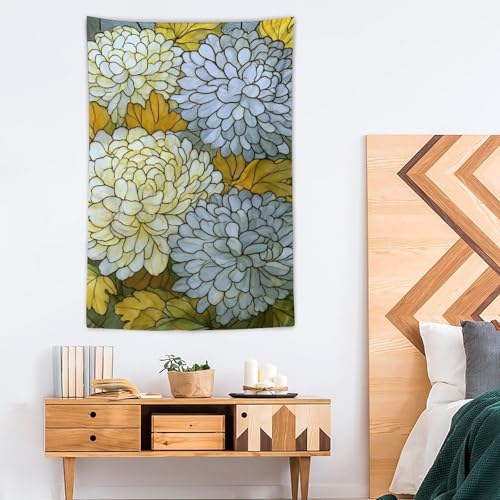 Tenture murale esthétique chrysanthème en polyester premium Jubonexis - 4