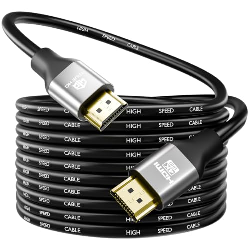 True HQ 4K HDMI Cable 15m High Speed 18Gbps (HDMI 2.0) 4K@60Hz Ultra HD with HDR10 ARC HDCP 2.2 and Ethernet Long Lead for TV Projector Monitor PS5 Xbox