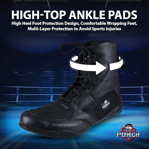 Rightpunch Breathable Boxing Shoes for Men, Women, and Youth | Non-Slip Lightweight Training Boxing Shoes with Rubber Sole4