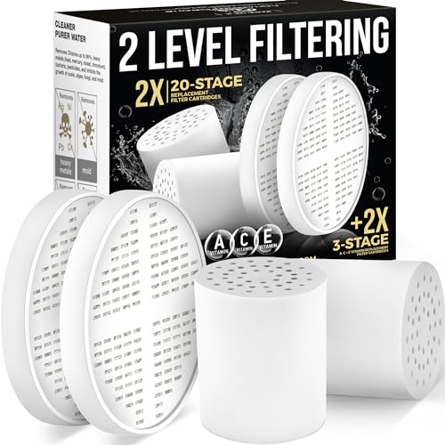 AquaHomeGroup 20-Stage Shower Filter Replacement (2-Pack)