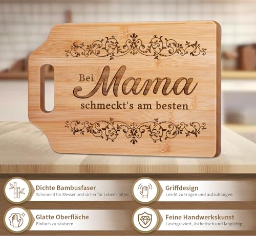 Geschenke für Mama - Graviertes Bambus Schneidebrett, Mama Geschenk, Geburtstagsgeschenk, Geschenk Mama Geburtstag, Weihnachtsgeschenke für Mama, Mutter 5
