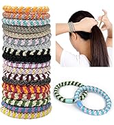 18Pcs Hair Bobbles Hair Bands Hair Ties Mixed Color Hair Baubles For Women Girls Ponytail Holders...