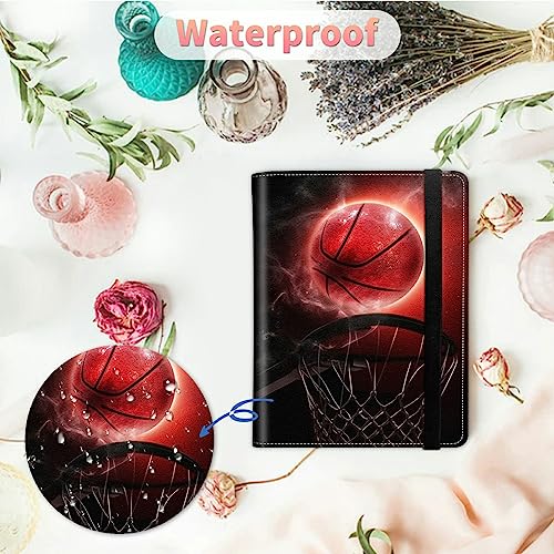 Image of Red Basketball Photo Album 4x6 120 Pockets Photos with Strong Elastic Band, Small Mini Albums Sheet Protector Folder for Photos, Album for Family Wedding Baby Women Men Vacation Gift
