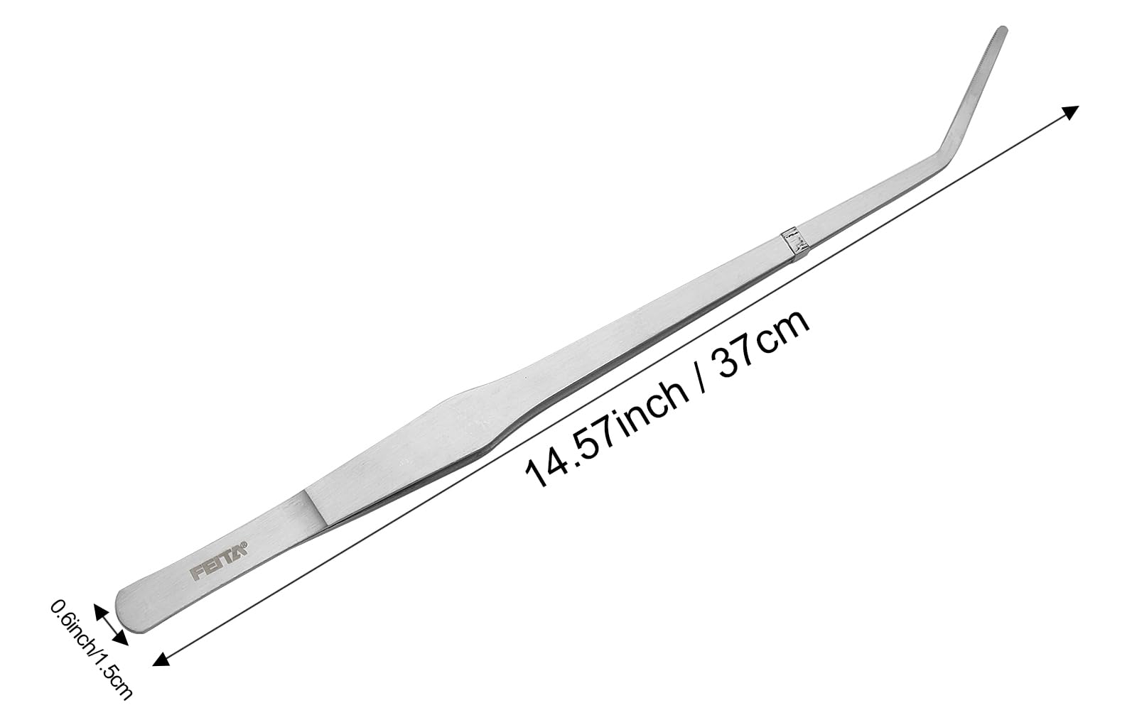 FEITA Extra Long 15 Inch Tweezer Stainless Steel Curved Tip for Aquarium Fishtank Aquascaping Tools, Aquarium Fishtank, Mega Reptile Feeding Tongs — Amazon image 3