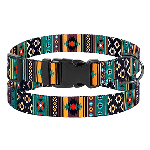 MUROM Southwest Dog Collar Tribal Pattern Adjustable Puppy Pet Collars for Small Medium Large Dogs Aztec Print (Tribal - Image 2