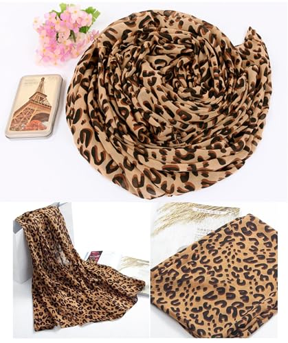 Leopard Scarf for Women, Animal Cheetah Print Shawls 59"x28" Lightweight Breathable Large Scarf for Fashion Wear3