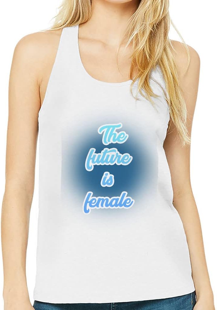 The Future is Female Women's Racerback Tank - Feminst Design Tank Top - Best Print Workout Tank