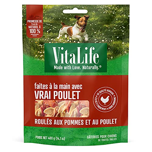 VitaLife Apple & Chicken Wraps | Natural 2-Ingredients | Jerky Dog Treats | Protein, Gluten Free & Good Source of Fibre | 400 g image 6