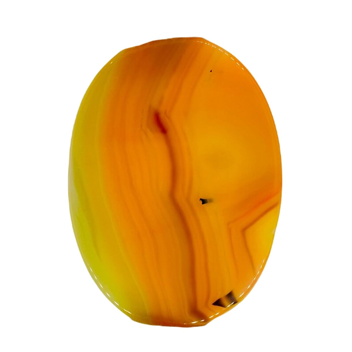 Agate à bandes orange naturelle en cabochon pour bague collier et pendentif DIY - 5