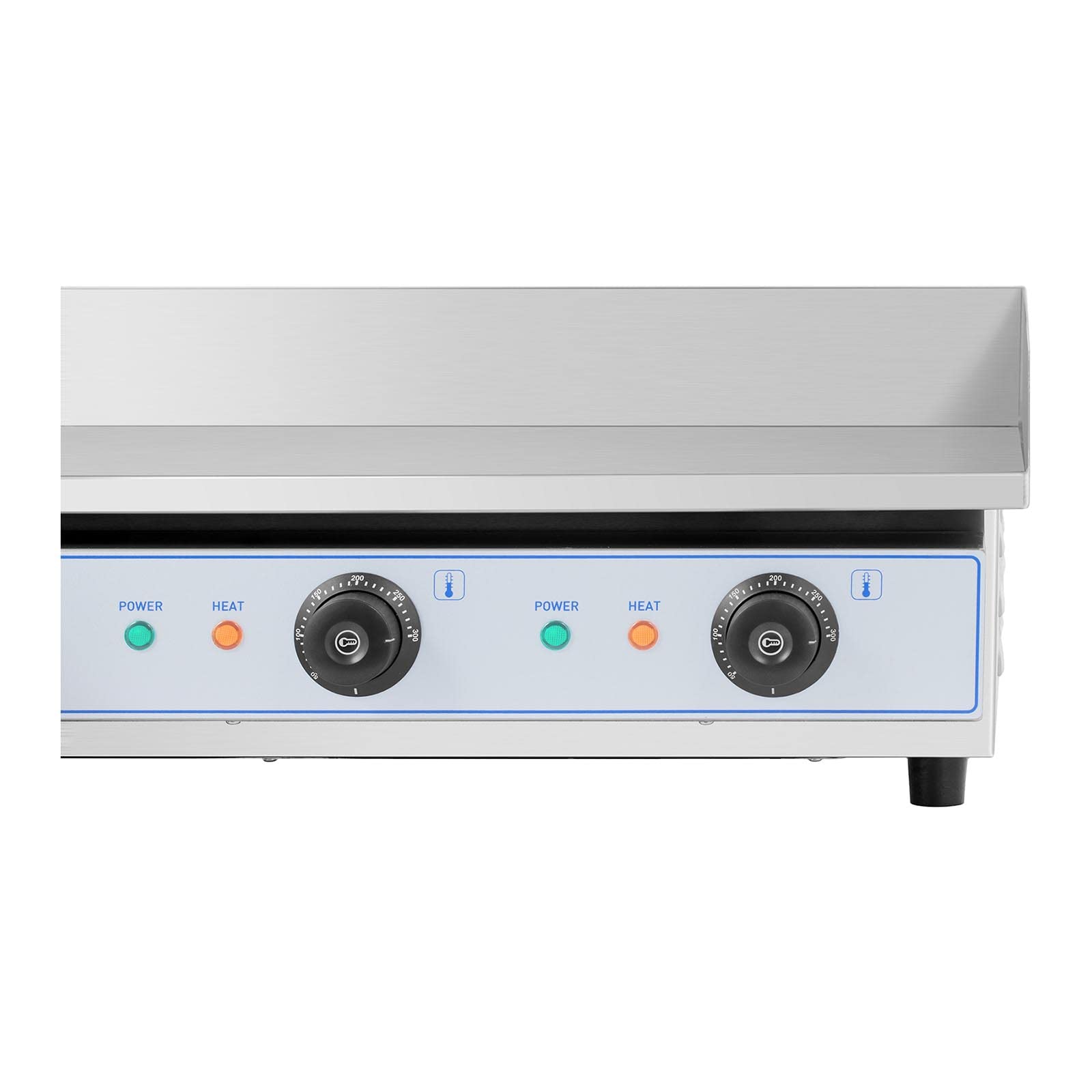 Royal Catering Plancha Électrique 2 Feux 73 x 40 cm, 2 x 2 200 W, 730 x 400 mm, Lisse Professionnelle en INOX pour Restaurant De Table Double Commerciale pour barbecue, snack-bar, Extérieur