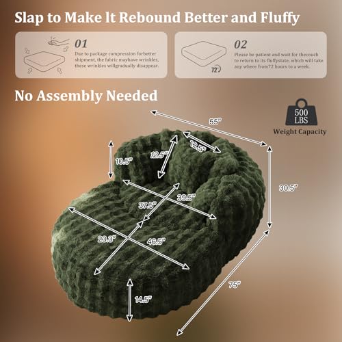 Sillón Chaise Plegable Peluche Verde miniatura 2