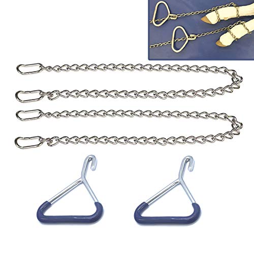 Image of Durable Cow OB Apparatus Leg Catch Set (2 OB Handle & 2 OB Chain 60Inch), Goat Forceps, Cattle Delivery Instruments for Dairy Farm