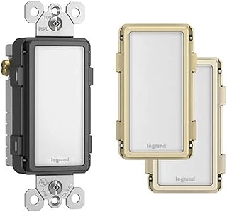 Legrand - Pass & Seymour Radiant In Wall Nightlight to Use as Nursery Night Light, Tri Color Black, Light ALmond, Ivory Adjustable Night Light Outlet, LED Full Night Light, NTLFULLTCCC6, 1 Count