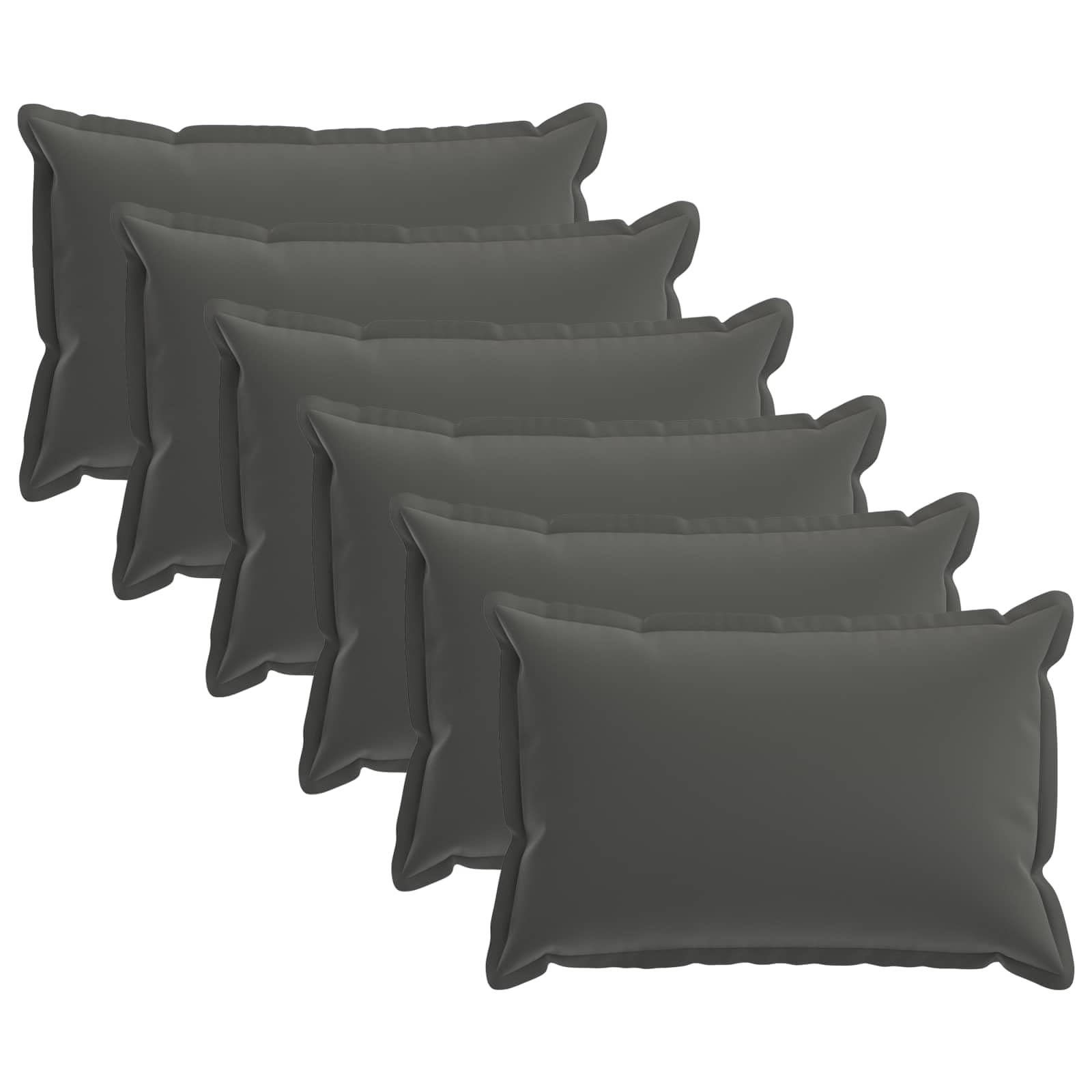 vidaXL Cushion Cover 6 pcs HOUTEN Anthracite 50 x 75 cm Polyester
