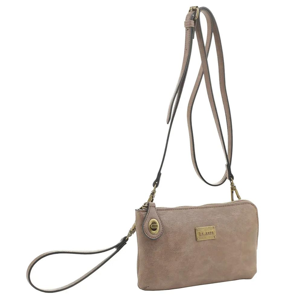 Liz Soto Tina Wristlet Wallets for Women - Clutch Wristlet Convertible to Shoulder Bag or Handbag, Wrist Purse