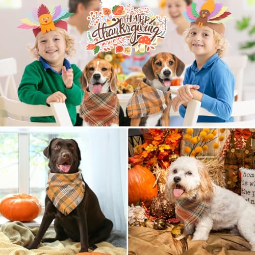Vivifying-Thanksgiving-Dog-Bandana-2-Pack-Halloween-Fall-Classic-Plaid-Dog-Scarf-with-Tassels-Edges-Funny-Pet-Apparel-Accessories-Costume-for-Photo-Prop-and-Party-Decor-Large-YellowOrange Vivifying Thanksgiving Dog Bandana 2 Pack Halloween Fall Classic Plaid Dog Scarf with Tassels Edges Funny Pet Apparel Accessories Costume for Photo Prop and Party Decor Large YellowOrange