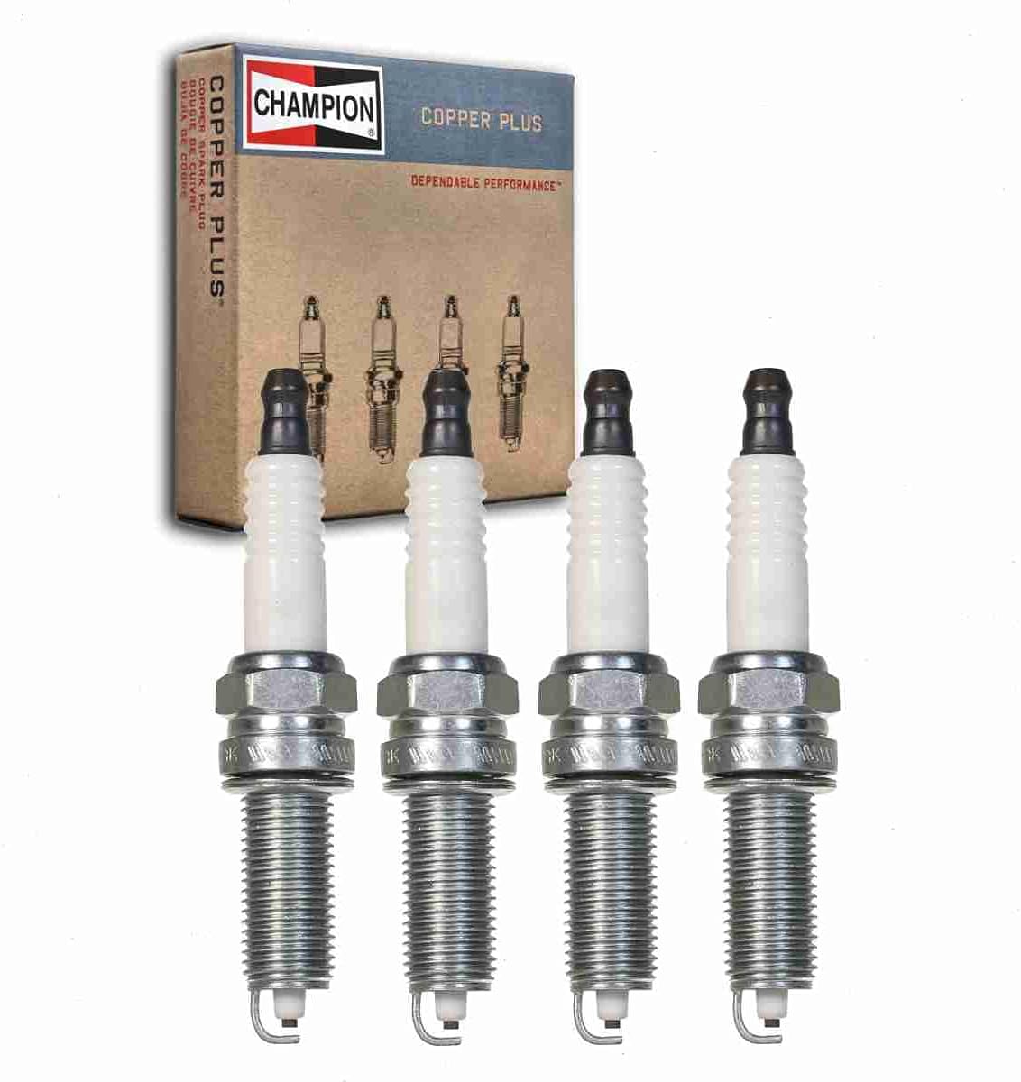 4 pc Champion Copper Plus Spark Plugs compatible with Hyundai Elantra 1.6L 1.8L L4