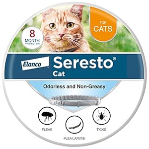 Seresto Cat Vet-Recommended Flea & Tick Treatment & Prevention Collar for Cats | 8 Months Protection