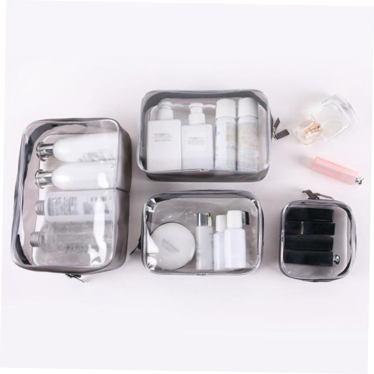 Beavorty 2 Set Di Robuste Borse Per Cosmetici Con Cerniera Per Organizzare 4 Pezzi * 2