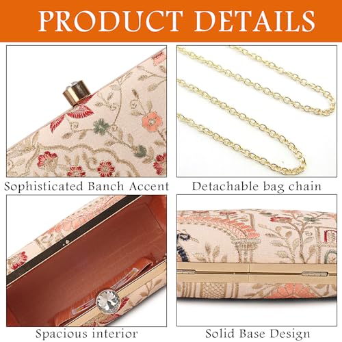 Image of LONGING TO BUY Hand Crafted Designer Box Clutch - Zari Embroidery For Women