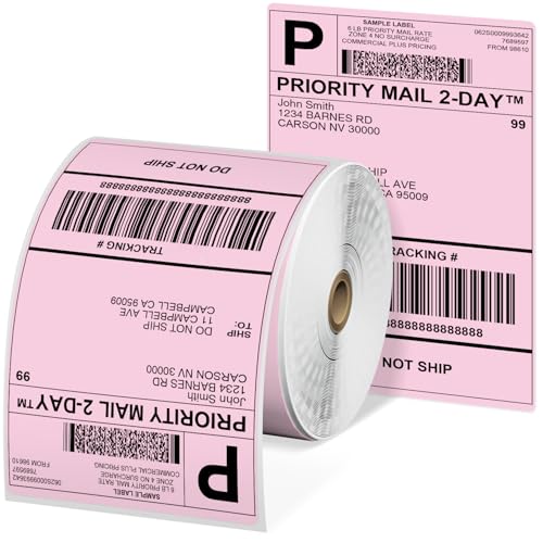 Phomemo 4x6 Thermal Label Printer Paper - 500 PCS Pink 4