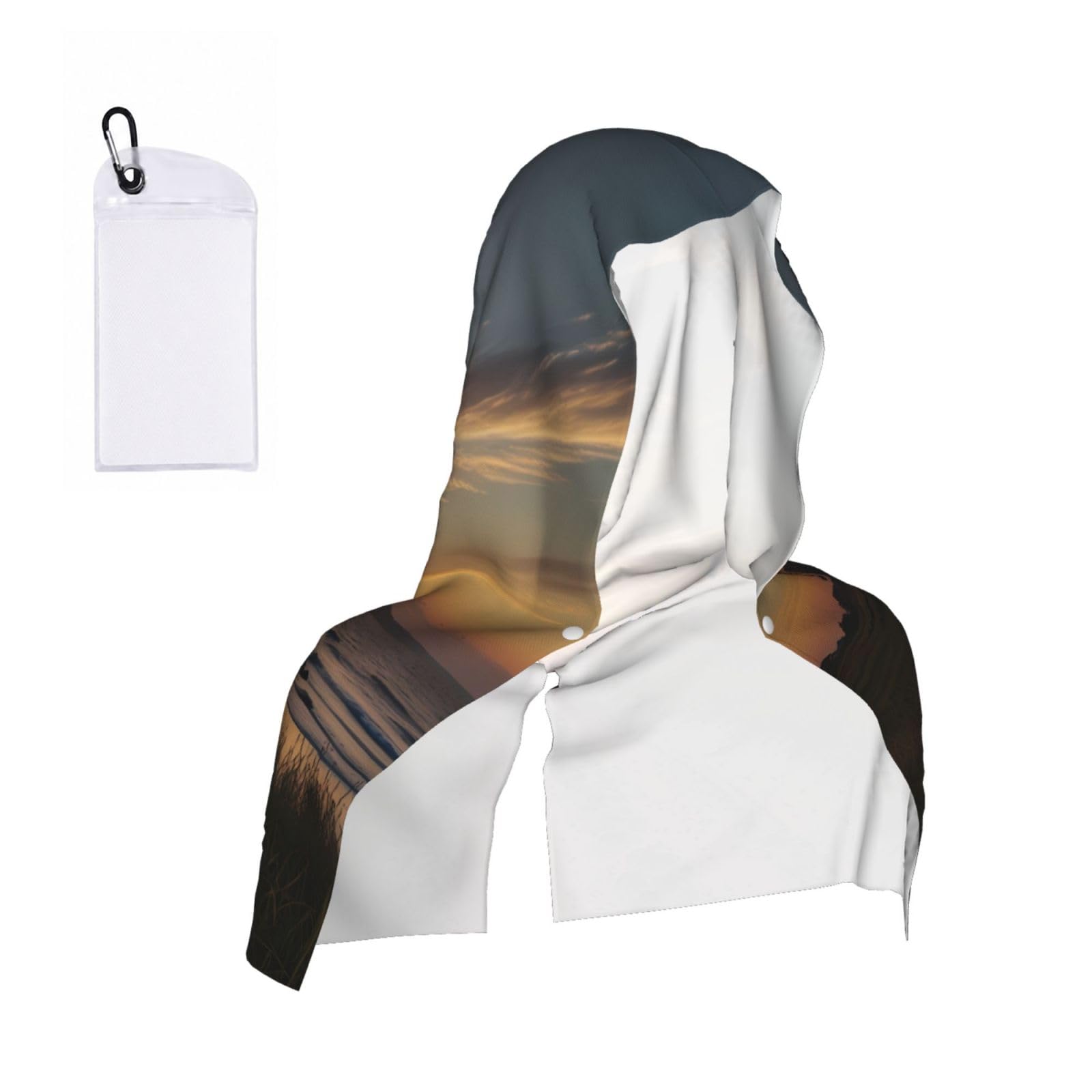 ZQYTGFDC sunset Cooling hooded towels are suitable for summer sports, running, outdoor work, and gardening.