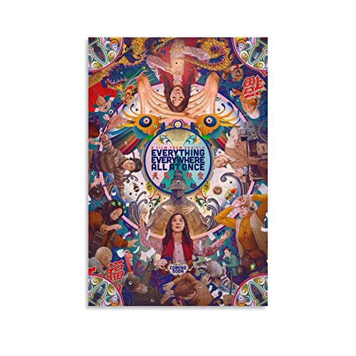 XINYIN Everything Everywhere All at Once Vintage Art Movie Poster HD Canvas Prints Wall Art Room Aesthetics Decor 12x18inch(30x45cm)