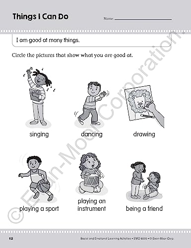 Social and Emotional Learning Activities, Prek - Kindergarten Teacher Resource