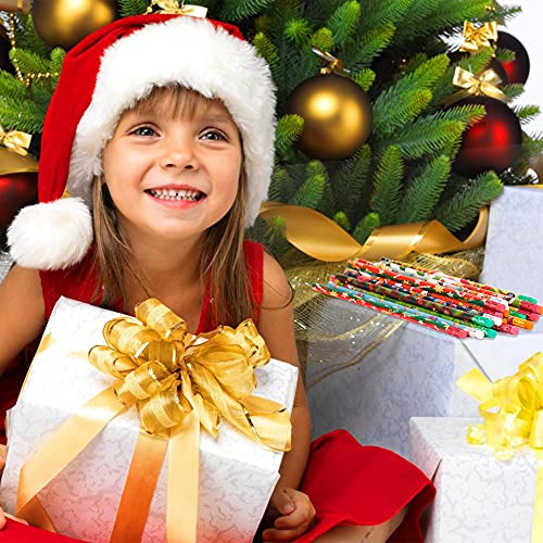 Lápices navideños de grafito con borrador, pack de 100 piezas miniatura 4