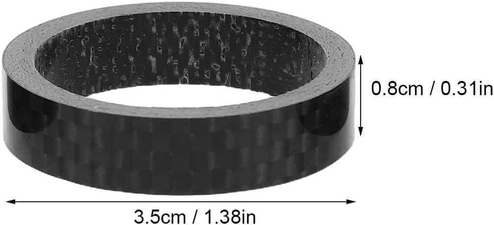 6pcs Carbon Composite Bike Headset Stem Spacers 2/3/5/8mm Lightweight Cycling Handlebar Fork Washers for Road and Trail Bikes