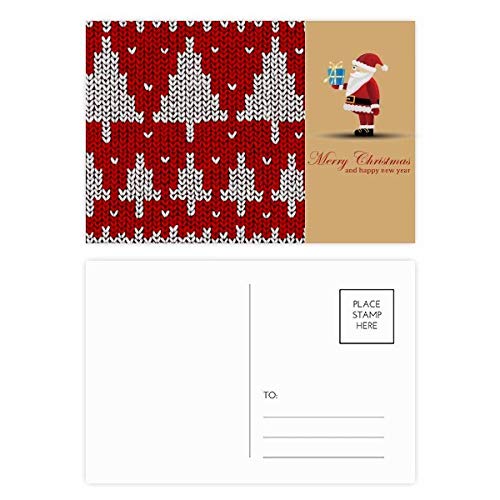 Cartes postales Père Noël Red Tree Knit pour écrire vos messages au coin du feu