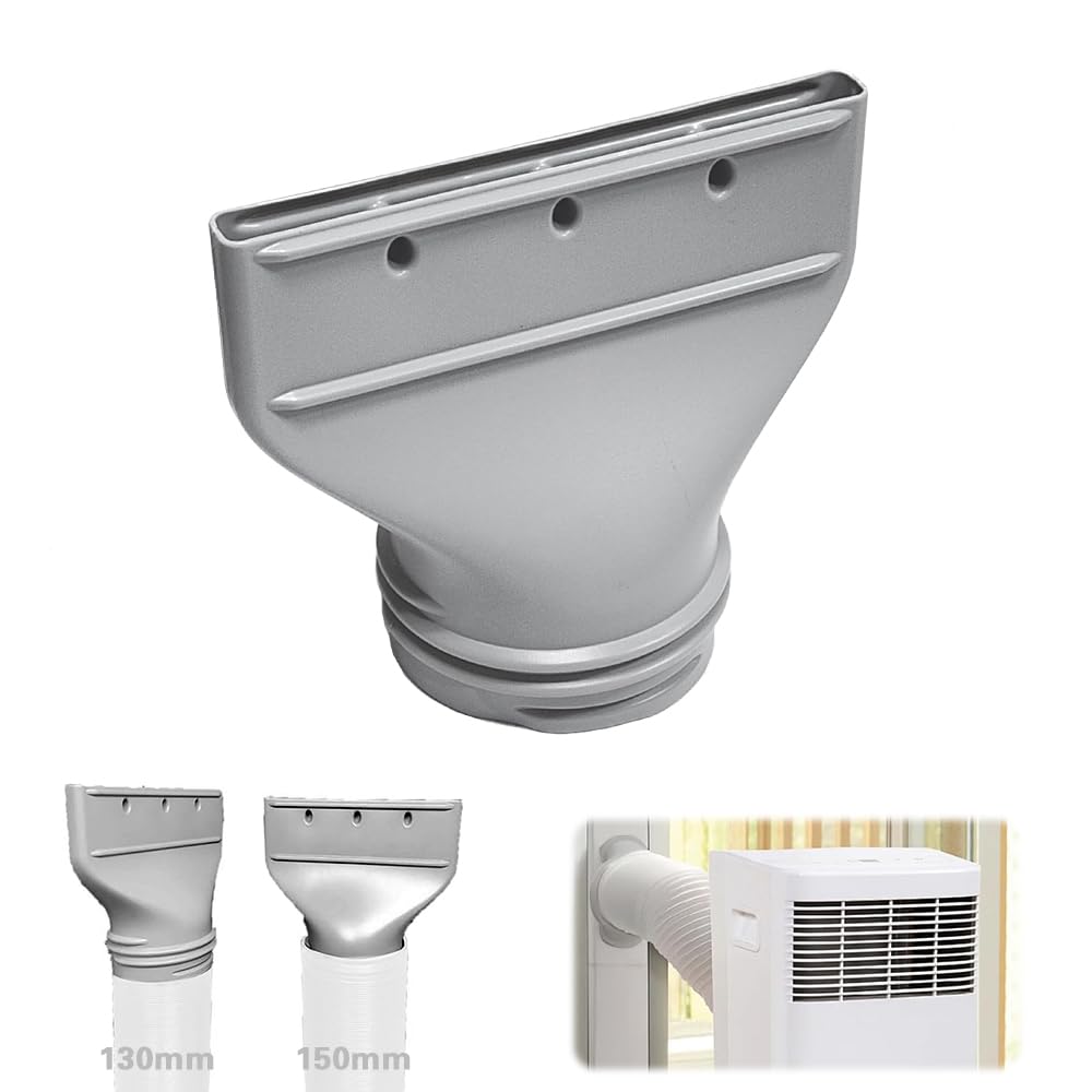 Adaptateur Plat pour Tuyau D'évacuation de Climatisation - Pour Fenêtres, Accessoires pour Climatisation Mobile, Extraction, Sèche-Linge, Voiture (130/150mm)