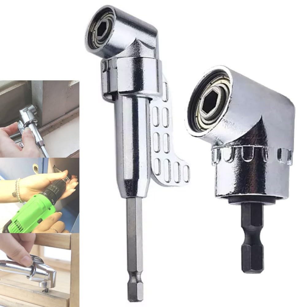 Degree Right Angle Drill Adapter, 105 Degree Drill Adapter, Right Angle Drill Attachment, Cumuul Angle Driver for Drill, 1/4