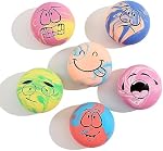 Squeaky Dog Toys, [6 Pack] Interactive Latex Rubber Squeak Ball Toy, Soft Fetch Play Balls for Puppy Small Dogs