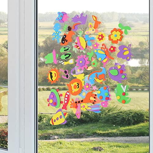 Operitacx Adesivo de espuma de praia tropical com 5 sacolas, perfeito para as crianças decorarem col