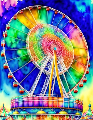 Art mural carnaval grande roue midway affiche décoration intérieure toile
