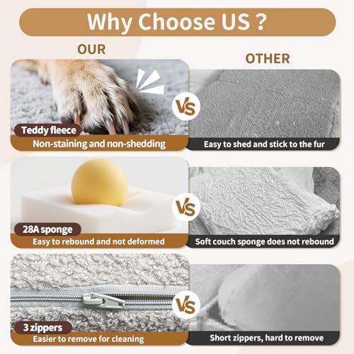 KidBloom 3-in-1 Toddler Couch, Toddler Chairs Comfy 1-3 Years Old, Kids Couch Bed Fold Out, Gifts for 1 2 Year Old Girls Boys