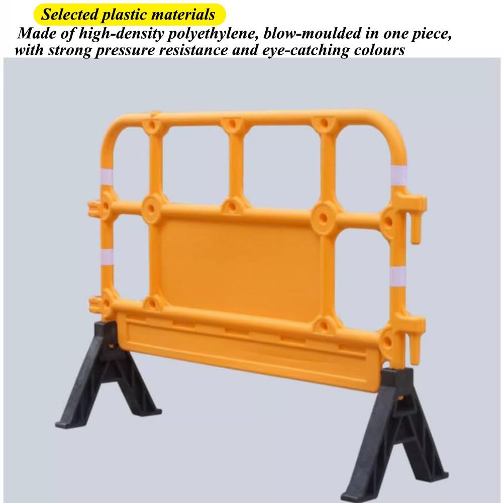 Verkehrsbarrieren, ausziehbare Mobile Sicherheitsschildabsperrung, 90 cm hohe Mobile Kunststoff-Schutzplanke, mobiler Bauzaun, Warnzaun, Straßenverkehrsabsperrung