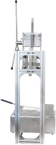 Miniatura 5 de Llenador manual de churro con 5 boquillas, fabricante de donas españolas de 3 L con freidora eléctrica de 6 L, relleno de donas de postre de acero