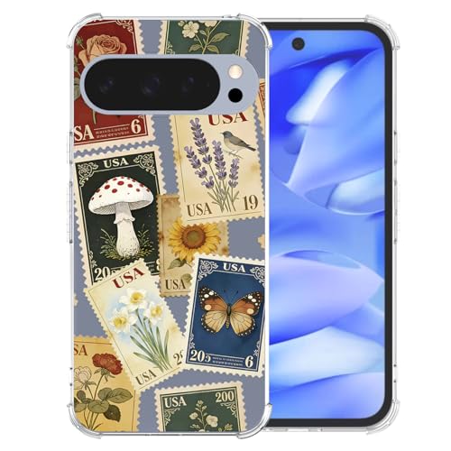 CAROKI �r���e�[�W �X�^���v �p�^�[�� �N���A TPU �P�[�X Google 10 Pro XL 6.3�C���`�p - �_�� ���� TPU �ϏՌ� �w��h�~ �\�t�g �o���p�[ �h���ς݌g�ѓd�b�J�o�[