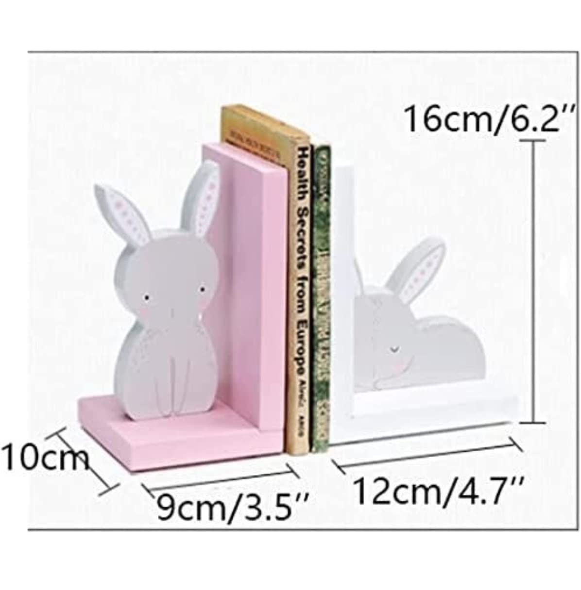 Reggi Libri, Fermalibri Simpatico Reggilibri A Forma Di Coniglio Decorazione Per La Casa Fermalibri Moderna Personalità In Legno Antiscivolo Semplice Ufficio Casa Scrivania