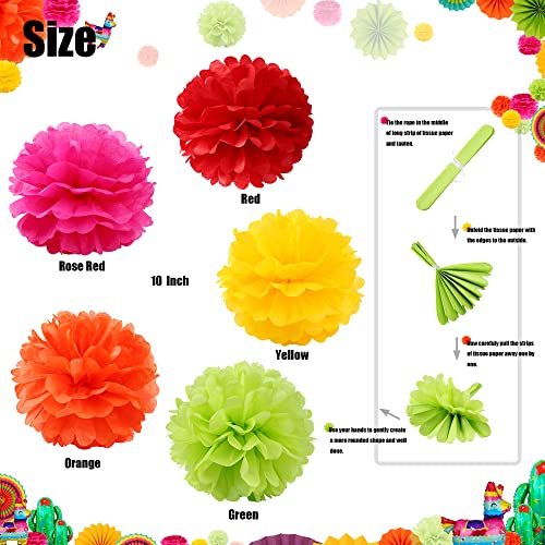 Fiesta Balloons Letter Banner Mexico Taco Llama Cactus Avocado Chili Pepper Mylar Balloon Birthday Mexican Fiesta Theme Cinco De Mayo Party Decor 13 Pcs Set #TOP2