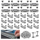 Otoolling 25 Sets Bolt Solid Steel Plate Fastener with 50 Pcs Replacement Nuts for 5/16 Inches to 9/16 Inches Conveyor Belt, Galvanized Construction for Thicker Heavy Duty Industrial Conveying Belts