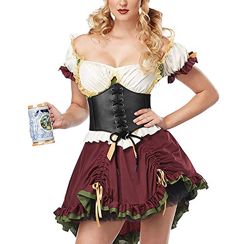 Xzqtive Black Corset Waist Belt For Women, Wide Elastic Tie Waspie Belt For Dresses 4.7Inch #TOP3