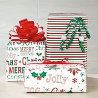 Algopix Similar Product 6 - Oh So Merry Flat Christmas Gift Wrap